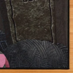 4"x6" Disney Nightmare Before Christmas Jack And Sally Polyester Youth Kids' Area Rug: Indoor Woven Accent For Bedroom