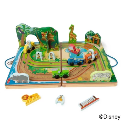 Melissa & Doug Disney Take-Along Safari Adventure Wooden Play Set With Built-In Tracks - 20pc 3 Melissa & Doug Disney Take-Along Safari Adventure Wooden Play Set With Built-In Tracks - 20pc - Image 3