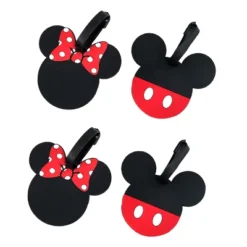 Disney Mickey Mouse And Minnie Mouse Luggage Tags Gifts Mickey And Minnie PVC Travel Tags Gifts - Set Of 4 -Disney Sales Store GUEST 96b3c23d 2935 413b 8eff b913f6a8978b
