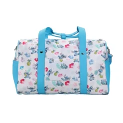 Disney Stitch Tropical Watercolor Print White 18" Duffle Bag