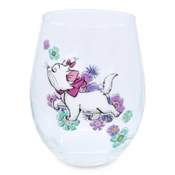 Silver Buffalo Disney The Aristocats Marie Walking Teardrop Stemless Wine Glass | Holds 20 Ounces -Disney Sales Store GUEST 97fbfd25 02f3 45ac 9e3e af094ff77097
