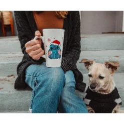 Silver Buffalo Disney Lilo & Stitch Santa Hat Ceramic Latte Mug | Holds 16 Ounces -Disney Sales Store GUEST 980dbd2f 0677 46ba be1e d41e280166e2