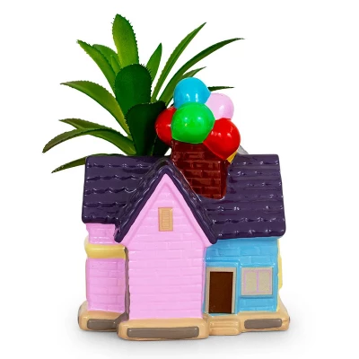 Silver Buffalo Disney And Pixar Up House 5-Inch Ceramic Mini Planter With Artificial Succulent 1 Silver Buffalo Disney And Pixar Up House 5-Inch Ceramic Mini Planter With Artificial Succulent