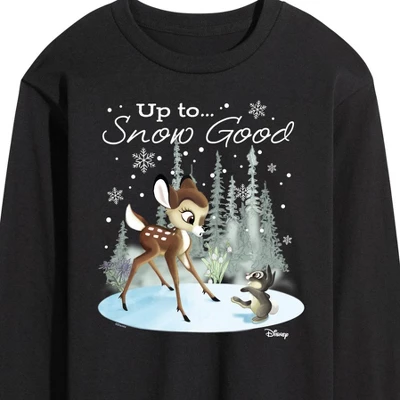 Men's - Disney - Christmas - Up To Snow Good Long Sleeve Graphic T-Shirt 1 Men's - Disney - Christmas - Up To Snow Good Long Sleeve Graphic T-Shirt
