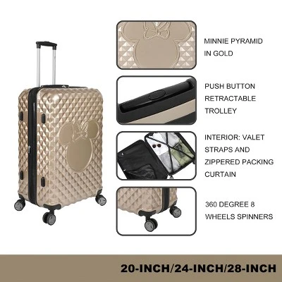 Disney Minnie Mouse Classic Peek-a-Boo Minnie 3-Piece Rolling Luggage Set 2 Disney Minnie Mouse Classic Peek-a-Boo Minnie 3-Piece Rolling Luggage Set - Image 2