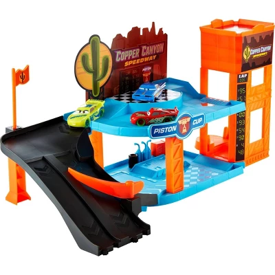 Disney And Pixar Cars Glow Racers Copper Canyon Glowing Garage Playset 1 Disney And Pixar Cars Glow Racers Copper Canyon Glowing Garage Playset