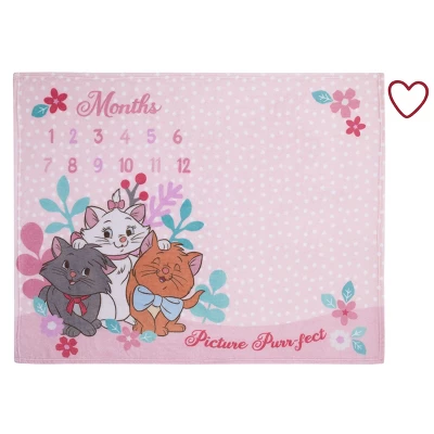 NoJo Disney Aristocats Pink Picture Purr-fect Super Soft Photo Op Milestone Baby Blanket 6 NoJo Disney Aristocats Pink Picture Purr-fect Super Soft Photo Op Milestone Baby Blanket - Image 6