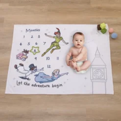 NoJo Disney Peter Pan White Let The Adventure Begin Super Soft Photo Op Milestone Baby Blanket -Disney Sales Store GUEST a8dace14 e71f 4daa 94eb 066ad1c9f7f6