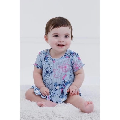 Disney Ribbed Peplum T-Shirt And Bike Shorts Outfit Set 1 Disney Ribbed Peplum T-Shirt And Bike Shorts Outfit Set