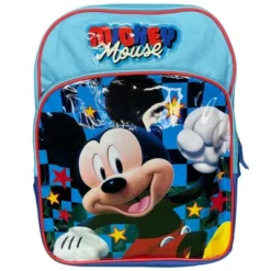 Disney Mickey Mouse 16" Blue School Backpack With A Large Front Pocket