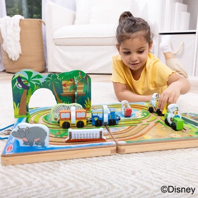 Melissa & Doug Disney Take-Along Safari Adventure Wooden Play Set With Built-In Tracks - 20pc 6 Melissa & Doug Disney Take-Along Safari Adventure Wooden Play Set With Built-In Tracks - 20pc - Image 6