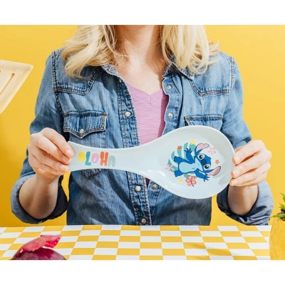 Silver Buffalo Disney Lilo & Stitch "Aloha" Ceramic Spoon Rest 6 Silver Buffalo Disney Lilo & Stitch "Aloha" Ceramic Spoon Rest - Image 6