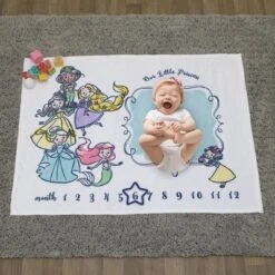 Disney Princess Super Soft Milestone Baby Blanket -Disney Sales Store GUEST adbd19ad 1c77 4b1c 90f6 680f782740bd