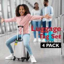 Disney Lilo & Stitch Luggage Tags Gifts Stitch PVC Travel Tags Gifts - Set Of 4