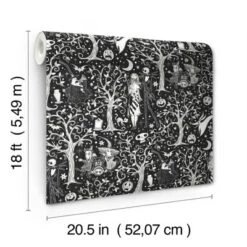 Disney Tim Burton's The Nightmare Before Christmas Forest Kids' Peel And Stick Wallpaper Black -Disney Sales Store GUEST b16ef47d 2109 4f1d 81ca 788d6af3a0bb