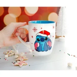 Silver Buffalo Disney Lilo & Stitch Santa Hat Jumbo Curved Ceramic Latte Mug | Holds 25 Ounces -Disney Sales Store GUEST b19f3dd0 5e68 4158 bf2e 1312345d8c7c