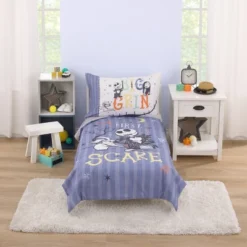 Disney Nightmare Before Christmas My First Scare Blue And Gray Jack Skellington And Zero The Ghost Dog 4 Piece Toddler Bed Set -Disney Sales Store GUEST b427b932 b585 49da bf7d e350df432e1e
