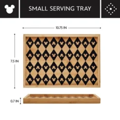 Disney Home Monochrome Small Bamboo Serving Tray