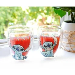 Silver Buffalo Disney Lilo And Stitch "Ohana Means Family" Floral Stemless Glasses | Set Of 2 -Disney Sales Store GUEST b4f32e0a a054 4863 bfa3 0d9d803a21a7
