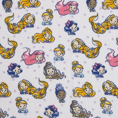 NoJo Disney Princesses Pink, Aqua, Lavender, Green, And White 3 Piece Muslin Swaddle Baby Blanket Set 4 NoJo Disney Princesses Pink, Aqua, Lavender, Green, And White 3 Piece Muslin Swaddle Baby Blanket Set - Image 4