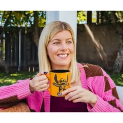 Silver Buffalo Disney Lilo & Stitch Skeleton Wax-Resist Ceramic Pottery Mug | 14 Ounces -Disney Sales Store GUEST bb36625e 9339 4057 b671 5e06e93f4123