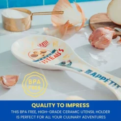 Silver Buffalo Disney Pixar Ratatouille Icon Collage "Bon Appetit" Ceramic Spoon Rest Holder -Disney Sales Store GUEST bc1c3300 95ec 4fc0 8d4e 22a783e2bc84