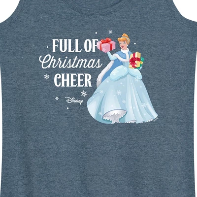 Women's - Disney - Full Of Christmas Cheer Cinderella Graphic Racerback Tank 1 Women's - Disney - Full Of Christmas Cheer Cinderella Graphic Racerback Tank