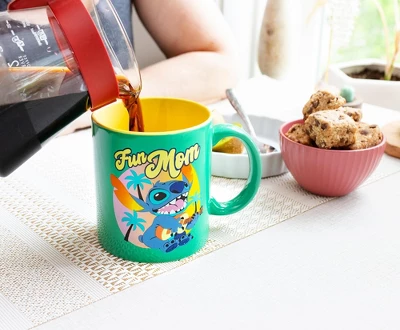 Silver Buffalo Disney Lilo & Stitch "Fun Mom" Ceramic Mug | Holds 20 Ounces 3 Silver Buffalo Disney Lilo & Stitch "Fun Mom" Ceramic Mug | Holds 20 Ounces - Image 3