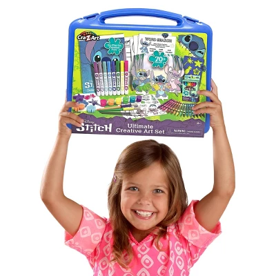 Disney Stich Ultimate Craft Art Set 70pc: Drawing & Coloring Kit With Paint, Markers, Crayons, Brushes 5 Disney Stich Ultimate Craft Art Set 70pc: Drawing & Coloring Kit With Paint, Markers, Crayons, Brushes - Image 5