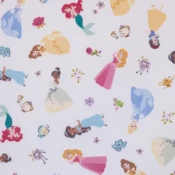 NoJo Disney Princess Pink, Blue, Yellow, And White Super Soft Nursery Fitted Mini Crib Sheet