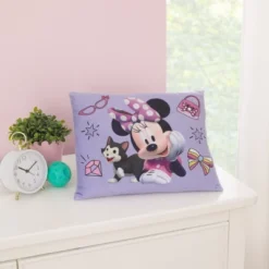 Disney Minnie Mouse I Am Awesome Lavender And Pink, Figaro Plush Decorative Toddler Pillow -Disney Sales Store GUEST c7495479 6d32 42c5 a137 bc4991875afe