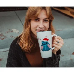Silver Buffalo Disney Lilo & Stitch Santa Hat Ceramic Latte Mug | Holds 16 Ounces -Disney Sales Store GUEST c91ecb88 02cc 48ef 9378 6d0b9bcc2676
