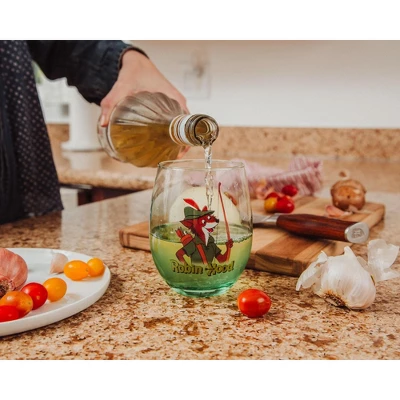 Silver Buffalo Disney Robin Hood Stemless Wine Glass | Holds 20 Ounces 2 Silver Buffalo Disney Robin Hood Stemless Wine Glass | Holds 20 Ounces - Image 2