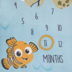 NoJo Disney Finding Nemo Blue Make A Splash Super Soft Photo Op Milestone Baby Blanket -Disney Sales Store GUEST cccd8f28 516f 40c7 b01b a714752200d9