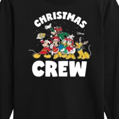 Boys' - Disney - Mickey And Friends Christmas Crew Long Sleeve Graphic T-Shirt