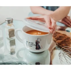 Silver Buffalo Disney Pixar Ratatouille "Anyone Can Cook" Ceramic Soup Mug With Lid | 24 Ounces -Disney Sales Store GUEST cd41b567 3fa1 4b84 915d f4694830aaae