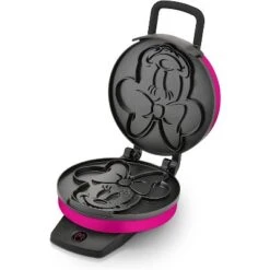 Disney Minnie Mouse Waffle Maker, Pink 7"