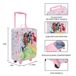 Disney Princess Group Shot & Icons 14" Youth Pink Pilot Case