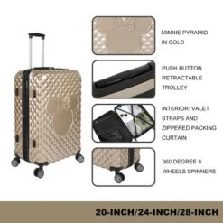 Disney Minnie Mouse Classic Peek-a-Boo Minnie Pink Adult 24" Rolling Luggage -Disney Sales Store GUEST cf6741f7 7a5d 4ddf 8f56 3659159273f0