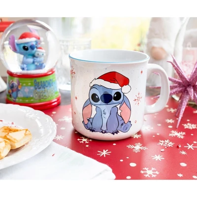 Silver Buffalo Disney Lilo & Stitch Santa Hat Ceramic Camper Mug | Holds 20 Ounces 2 Silver Buffalo Disney Lilo & Stitch Santa Hat Ceramic Camper Mug | Holds 20 Ounces - Image 2
