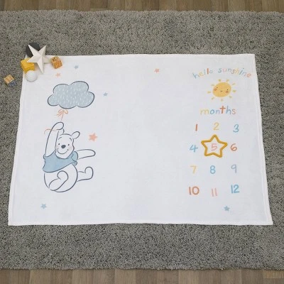 Disney Winnie The Pooh Super Soft Milestone Baby Blanket 4 Disney Winnie The Pooh Super Soft Milestone Baby Blanket - Image 4