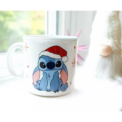 Silver Buffalo Disney Lilo & Stitch Santa Hat Ceramic Camper Mug | Holds 20 Ounces 6 Silver Buffalo Disney Lilo & Stitch Santa Hat Ceramic Camper Mug | Holds 20 Ounces - Image 6