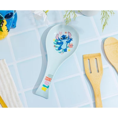 Silver Buffalo Disney Lilo & Stitch "Aloha" Ceramic Spoon Rest 2 Silver Buffalo Disney Lilo & Stitch "Aloha" Ceramic Spoon Rest - Image 2