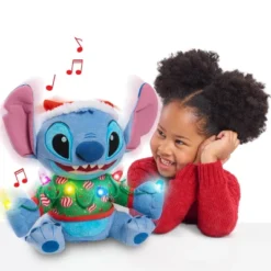 Disney Stitch Holiday Lights Plush: Alien Stuffed Animal Toy From TV & Movies