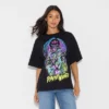 Women's Disney Villains Oversized Short Sleeve Graphic T-Shirt - Black