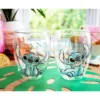 Silver Buffalo Disney Lilo And Stitch "Ohana Means Family" Floral Stemless Glasses | Set Of 2