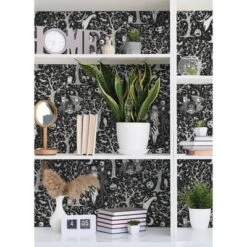 Disney Tim Burton's The Nightmare Before Christmas Forest Kids' Peel And Stick Wallpaper Black -Disney Sales Store GUEST ddcc63ad 4448 406b 9a95 e72022665d89