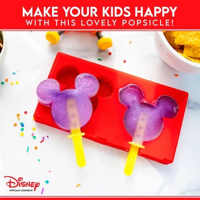 Silver Buffalo Disney Mickey Mouse 2-Piece Silicone Popsicle Mold Maker Set 2 Silver Buffalo Disney Mickey Mouse 2-Piece Silicone Popsicle Mold Maker Set - Image 2