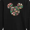 Boys' - Disney - Mickey Silhouette Christmas Long Sleeve Graphic T-Shirt