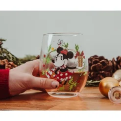 Silver Buffalo Disney Minnie Mouse Christmas Wreath Stemless Wine Glass | Holds 20 Ounces 8 Silver Buffalo Disney Minnie Mouse Christmas Wreath Stemless Wine Glass | Holds 20 Ounces -Disney Sales Store GUEST e14aabb2 3ca7 4a16 a945 79437ddcf8be